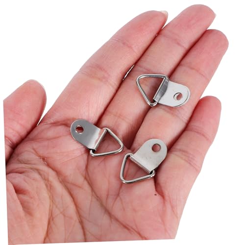 Image of DOITOOL 20 Sets Triangle Buckle for Discreet Picture Hanging Versatile Frame Hooks for Oil Paintings Certificates Home Decor Durable Hardware Included