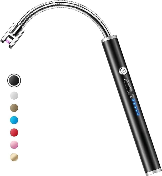 Rechargeable Plasma Gas Lighter for Kitchen, Lighter for Gas Stove, Candles, Pooja, 1 Year Warranty, C-Type USB, Kitchen Tools, Multi Purpose – 360° Flexible & Windproof,
