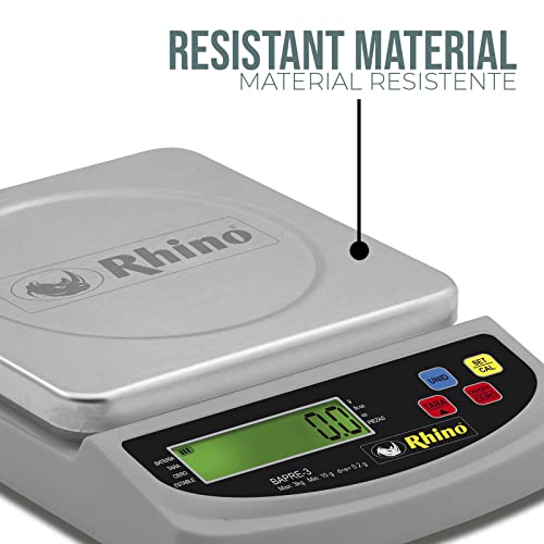 Rhino Food Kitchen Scale, 3000G / 0.1G High Accuracy, Measures In Grams And Oz For Cooking, Baking, Jewelry, Pcs Features And Tare Functions, Lcd Display #TOP5