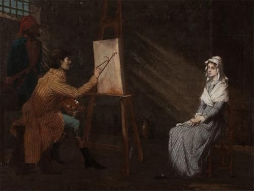 Art abstrait tableau Charlotte Corday par Bertrand pour un salon élégant 60x90cm