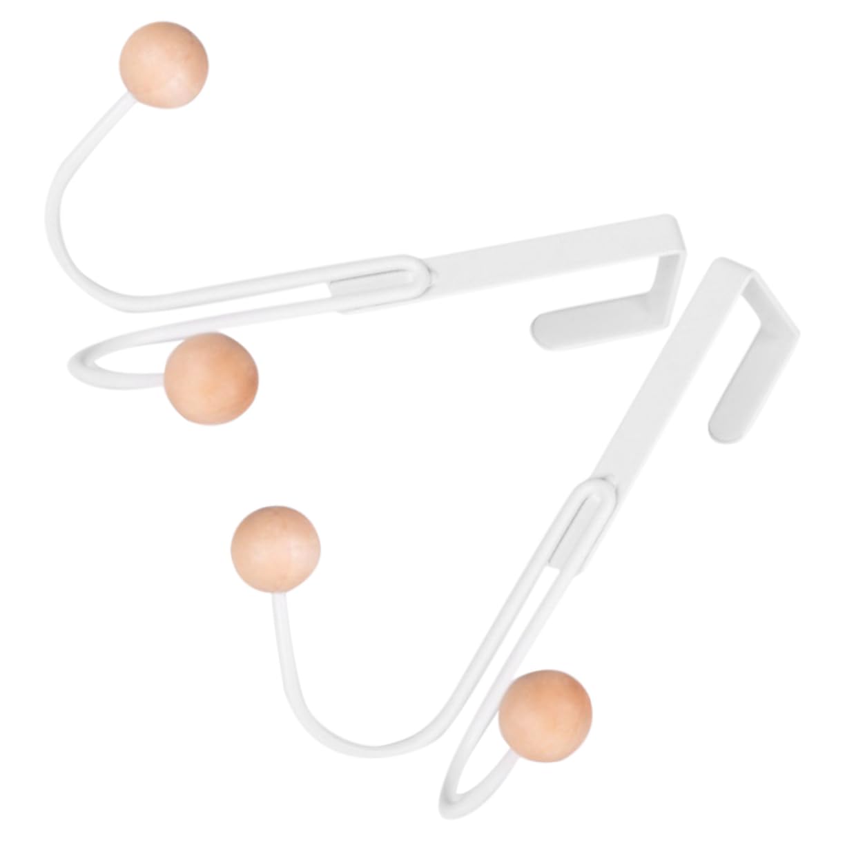 OUNONA The Door Hanger Hooks Heavy Duty Towel Rack Easy Install Punch Hooks 2 Pack