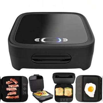 Grill Sanduicheira Click Cadence SAN400 Elétrica, Antiaderente, para Sanduíche, Crepe e Chapa Portátil (110)