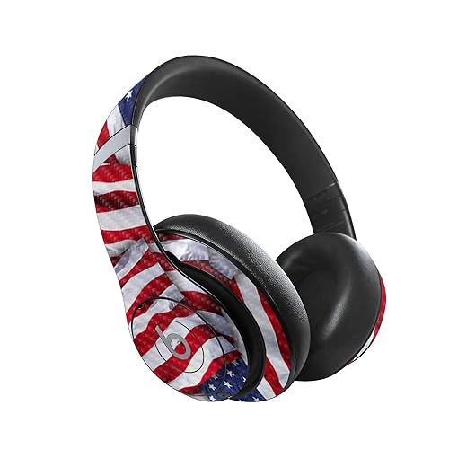 Image of MightySkins Carbon Fiber Skin Compatible with Beats Studio Pro - Patriot | Protective, Durable Textured Carbon Fiber Finish | Easy to Apply, Remove, and Change Styles