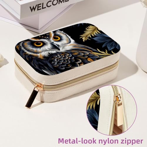 Joyero elegante y espacioso portátil para aretes y pulseras sin deformaciones en la maleta 7