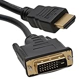 kenable DVI D 24+1 Mâle Vers HDMI Digital Vidéo câble Cordon Plaqués Or 0,5 m 50 cm [0.5 mètre/0,5m]