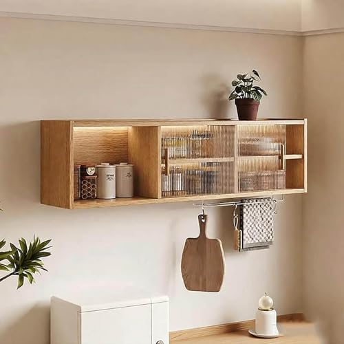 Vitrina de madera de cristal con puertas,...