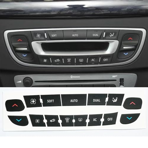 Autocollant bouton clim Megane Master Scenic à rétroéclairage préservé