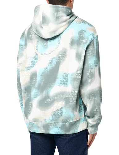 Armani Exchange Men's Hooded Camo Jacquard Pullover Sweatshirt3