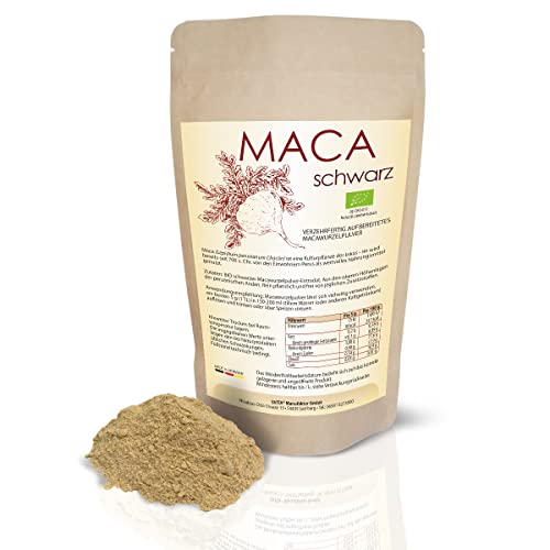 Maca orgánica negra (100 g) polvo extruido de raíz de maca (gelatinizada)