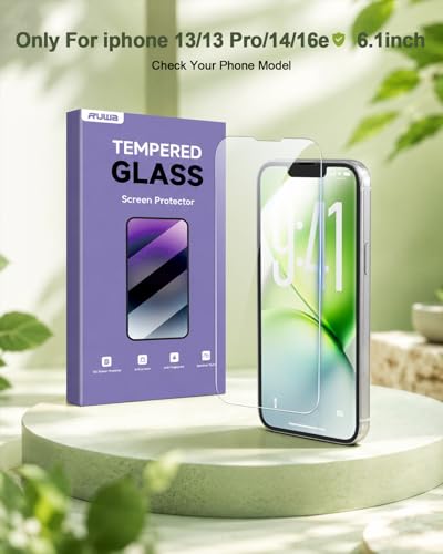 Image of Screen Protector for iPhone 17e, 16e, 14, 13 Pro, 13, 3-Pack Tempered Glass