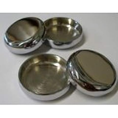 Foam & Upholstery Warehouse Round Chrome Castor Coaster/Cup 2" Pack Of 2 Cover