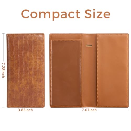 Image of CoBak Checkbook Cover for Women & Men - PU Leather Case with RFID Blocking | Classic Design Check Book Holder for Personal and Business
