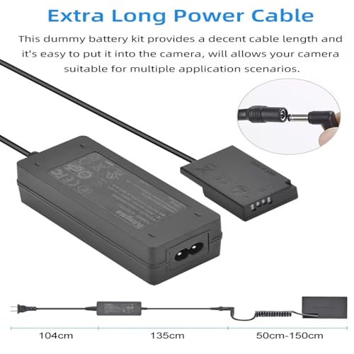 Image of SSK LP-E17 Dummy Battery with 8.4V 3A AC Power Supply Adapter DC Coupler Kit Compatible with Canon EOS RP /M3 /M5 /850D /200D