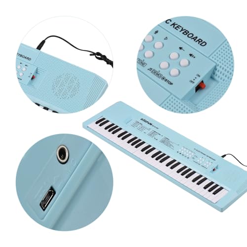 KOCAN Clavier électronique 61 touches, instrument de musique avec microphone, double mode d’alimentation, clavier de piano portable, 6 chansons de démonstration, 5 rythmes différents, cadeau pour,pian - Les Beatles, Paul McCartney, John Lennon, RIngo Starr, George Harrison KOCAN Clavier électronique 61 touches, instrument de musique avec microphone, double mode d'alimentation, clavier de piano portable, 6 chansons de démonstration, 5 rythmes différents, cadeau pour,pian – Image 3