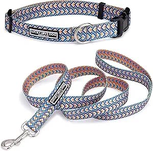Collier pour chien avec laisse réglable taille S M L mignon et solide