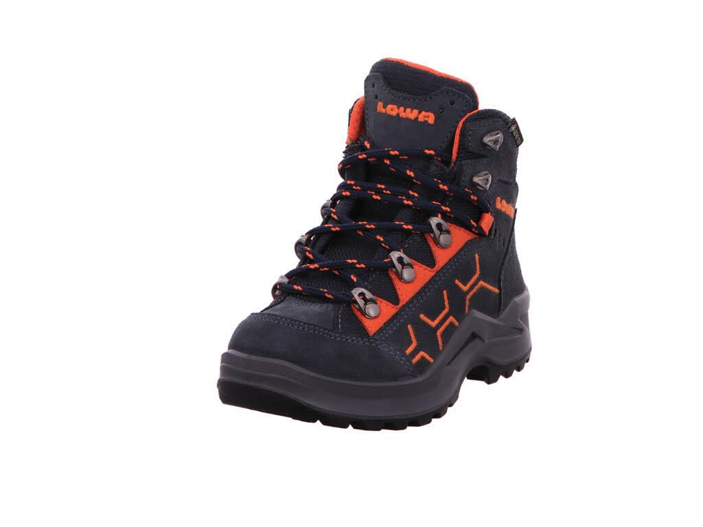 LOWA Kid Kody Evo GTX Mid Trainers Blue, Blue Steel Orange, 32 EU