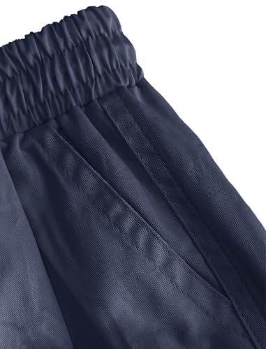 Image of Girls Cargo Pants Elastic Waist Drawstring with Pockets Pants | 6-14 years High Waist Loose fit School Hiking Casual