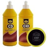 Farecla G3 Advanced Liquid Compound 500ml & G10 Rubbing Compound 500ml & GMC606 6" Wet Use Foam Pad