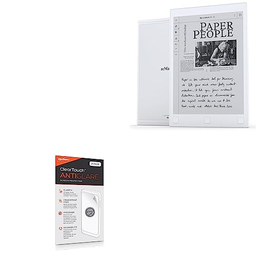 BoxWave Screen Protector Compatible with Remarkable Paper Tablet (1st Gen) - ClearTouch Anti-Glare (2-Pack), Anti-Fingerprint Matte Film Skin