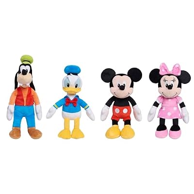 Disney Junior Mickey Mouse Bean Plush Minnie Mouse Stuffed Animal, Kids Toys for Ages 2 Up by Just Play