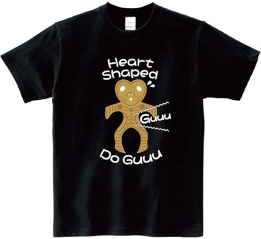 Amazon Tシャツ 半袖 オリジナル 土偶 キャラクター 縄文 ハート型 かわいい プリント メンズ レディース 子供 キッズ イラスト ビック Big 大きいサイズ Vill Age34 Tシャツ カットソー 通販