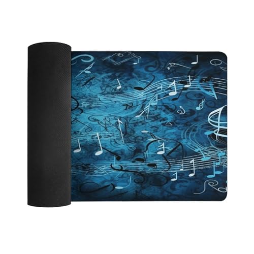 Blue Musical Notes Desk Pad con base antideslizante grande miniatura 3