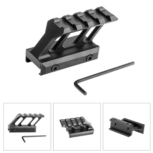 Necvior Suportes de elevação vermelhos de 2,5 cm de perfil de 2,5 cm, montagem de 4 compartimentos,