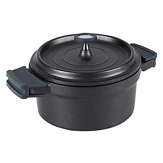 Lacor - 25925 - Cacerola Con Tapa Aluminio Fundido 24Cm - Negro