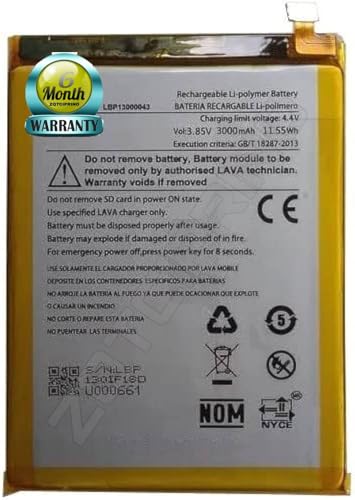 Image of Original LBP13000043 Battery for Lava Z91 / X10 Battery with 6 Month Warranty***(R152)
