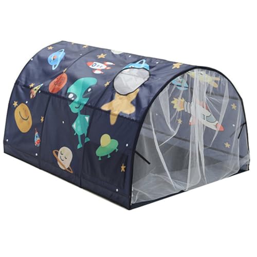Tente de lit pour enfants cadeau d'anniversaire auvent de jeu bleu ciel étoilé mixte
