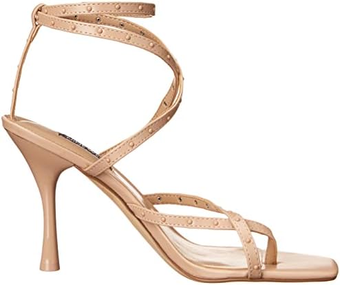 Nine West Women's LADY3 Heeled Sandal, Nude, 6 | Image 5