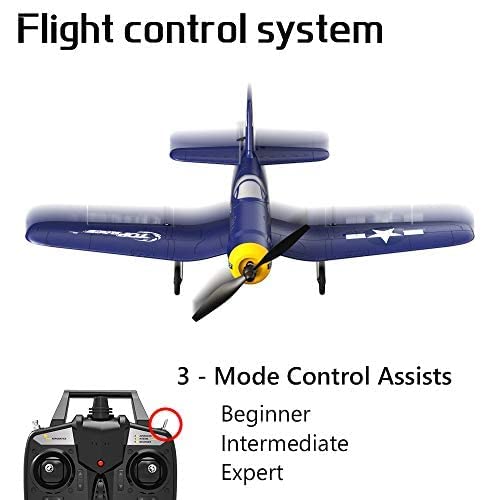 Top Race Old School Remote Control Airplane – F4U Corsair Fighter Plane With Range Over 300 Ft. – Battery Powered 4 Channel Rc Plane For Acrobatics And Stunt Flying #TOP4