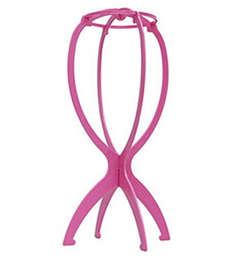 Cool2day Folding Stable Durable Wig Hair Hat Cap Holder Stand Holder Display Tool Black Pink Blue (Pink)