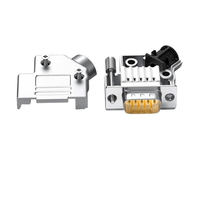 Mi ni DB9 485/422 Solderless Joint Male Female Connector Upgraded 9Pin RS232 Serial Port Adapter All Plug(Female-Solid Pin)