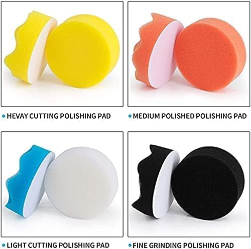 Image of Polishing Pads Sponge and Woolen Polishing Waxing Buffing Pads Kits Car Foam Drill 3-Inch Buffing Pad 11 PCS Polishing Pads Kit Car Buffer Polisher Kit Sponge Pad Kit for Car Polishing