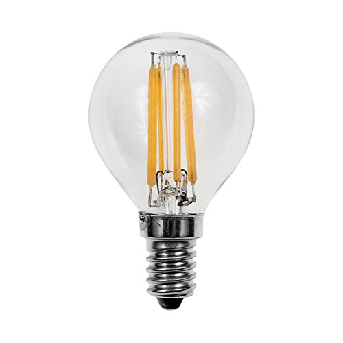 Status 4.5w = 40w = 470 lumens Filament LED - Round - SES - Clear - Warm White - 1 pk Box - in White CDU