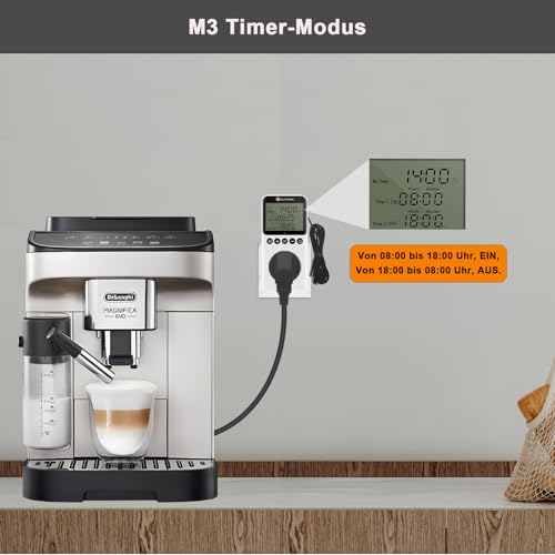 KETOTEK Steckdose Thermostat mit Tag Nacht Zeitschaltuhr, Digital Temperaturregler Steckdose 230V mit Fühler, Heizung Kühlung Temperaturschalter Timer für Terrarium Reptilien Inkubator