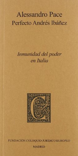 Portada de Inmunidad del Poder en Italia