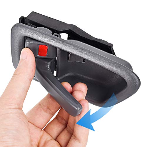 Faersi 2Pcs Inside Interior Door Handle Front Rear Driver & Passenger Side Replacement For 1997 1998 1999 2000 2001 Camry, Gray #TOP2