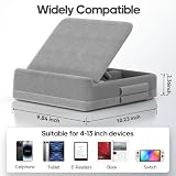 KDD Uchwyt na poduszkę na tablet, składany stojak na poduszkę na iPada, uchwyt do przechowywania i rysika do łóżka, kolana i biurka, regulowana poduszka na tablet iPad Pro 13, iPad Air, Mini, Book 4