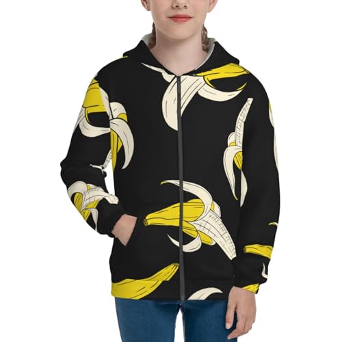 Banana3 Kids Pullover Hoodies Boys Zip Up Sweatshirts Girls Athletic Clothes with Pocket3