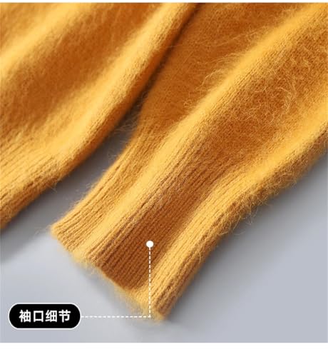 Dcvmvmn Men's Cashmere Sweater Half High Collar Pullovers Knit Sweater Winter Thickened Long Sleeve Jumpers3