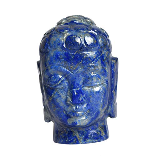 Buddha Head Lapis Lazuli Statue Approximately 1046.50 Ct Feng Shui