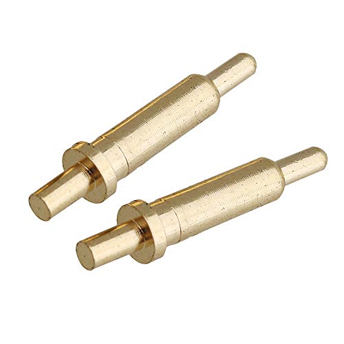 Yibuy 100 Stück vergoldete Federsonde Pogo Pin Connector 2.0mm Pin Head Kupfer
