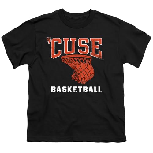 Syracuse University Official Basketball Hoop Unisex Youth T Shirt,Black, X-Large