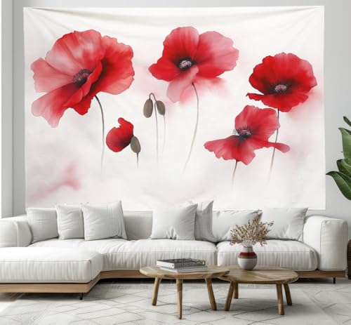 Tissu pour la chambre à coucher ambiance pétales rouges 3D
