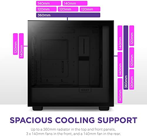 Nzxt H7 Flow Rgb CM-H71FB-R1 Obudowa Komputerowa, Czarny