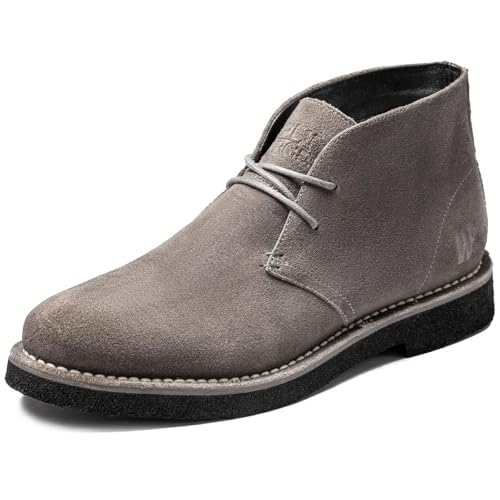 WELTFORGE Men's Welted Suede Leather Chukka Boots Lightweight Rubber Foam Sole Casual Desert Boot