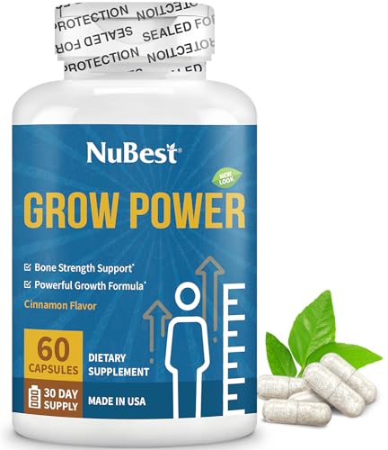 NuBest Grow Power - Powerful for Strong Bones & Bones Strength - 60 Count (1 Pack)
