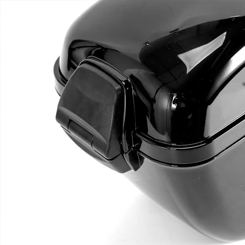 Alforja dura universal grande para motocicleta, compatible con Yamaha Cruiser, color negro, incluye hardware de montaje y llaves miniatura 6